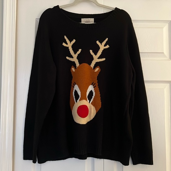 Carolyn Taylor Rudolph the Red Nosed Reindeer Sweater - Picture 1 of 4
